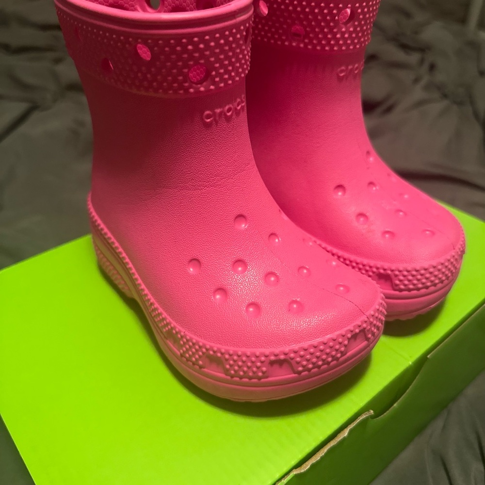Crocs Kids Pink Rain Boots